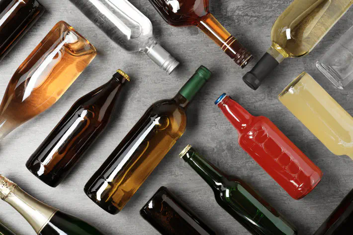 Alcohol bottles