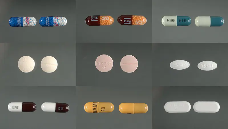 Assorted amphetamine pills