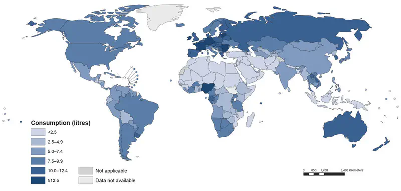 A chart: Hvor mange af os drikker for meget?